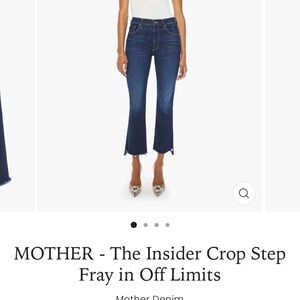 MOTHER Dark Blue Ankle Crop Jeans